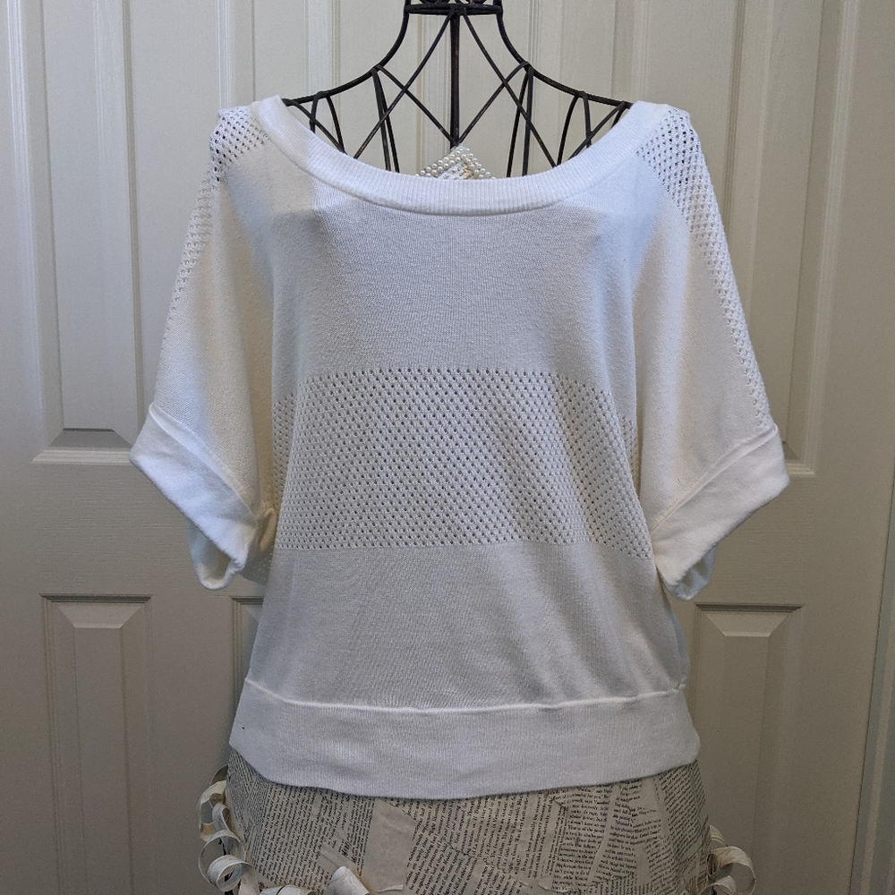 White sweater top